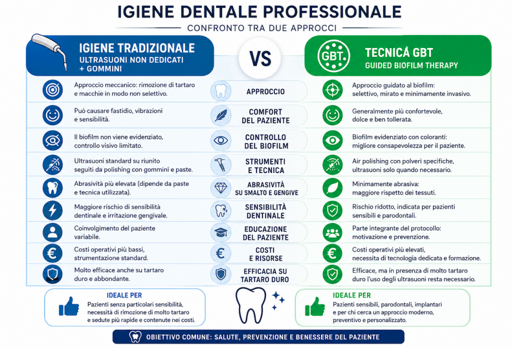 igiene dentale professionale a Catania con tecnica GBT
